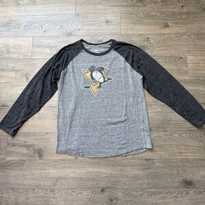 Fanatics Pittsburgh Penguins Long Sleeve T-Shirt - Dark Gray - XL
